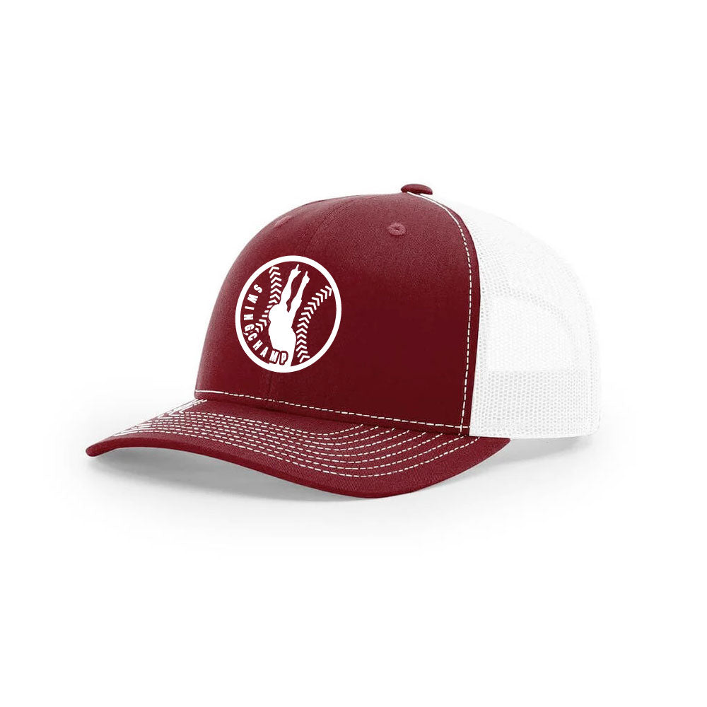 Snapback Trucker Cap - Maroon / White