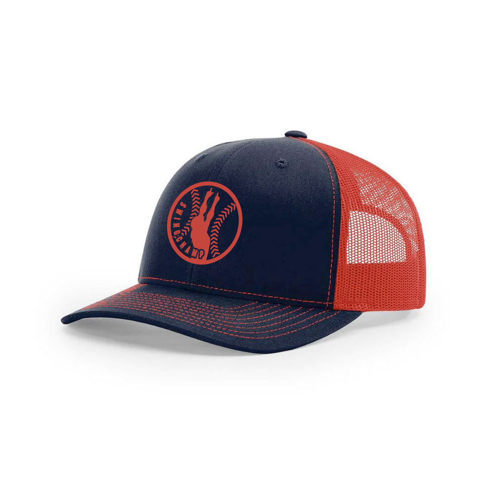 Snapback Trucker Cap - Navy / Red