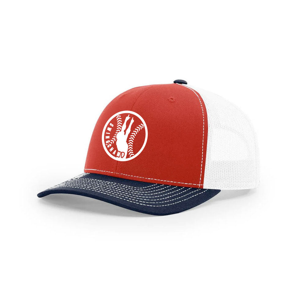 Snapback Trucker Cap - Navy / Red / White