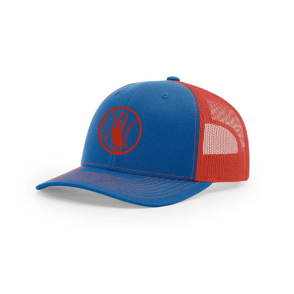 Snapback Trucker Cap - Royal / Red